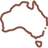 Australia map outline icon